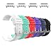 Produktbild MoKo Armband Set für Apple Watch 42mm Series 3 2 1, [6 Stück] Silikon Sport Band Uhrenarmband Erstatzband mit Quick Release Connector für Apple Smartwatch 42mm 2017, Armbandlänge 140mm-215mm, Multicolor