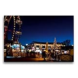  Calvendo Premium Textil-Leinwand 75 cm x 50 cm quer, EIN Motiv aus dem Kalender Wiener Wurstelprater - Vergnügungspark und Freizeitparadies  Wandbild, Bild Leinwand, Leinwanddruck Orte Orte