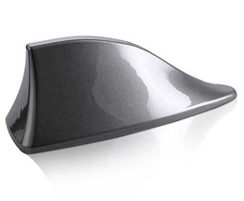 9 MOON reg; ABS Varnish Radio Shark Fin Antenna Car Arial fit Universal Fit For Most Cars, Trucks And SUVs Grey