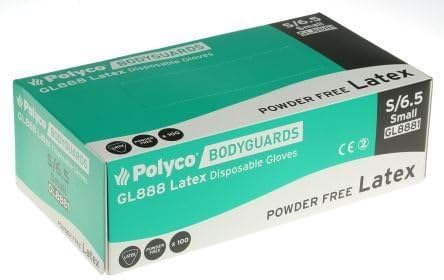 Bodyguards 4 - Latex Disposable Gloves - Size: Small - Powder Free - 100pk - GL8881