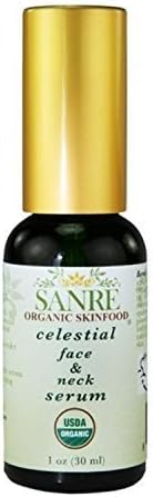 SanRe Organic Skinfood - Celestial Serum - USDA Organic Revitalizing Face and Neck Serum For All Skin Types by SanRe Organic Skinfood