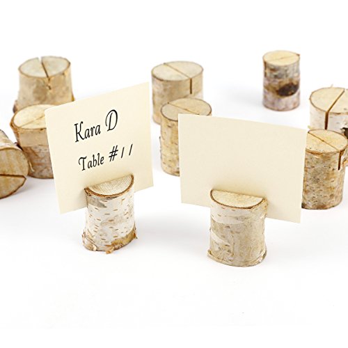 20er Holz Holzsteg Platzkartenhalter Kartenhalter Platzkarte Tischkartenhalter Namesschild Hochzeit Wohnung Deko - 4