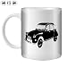 Produktbild STUFF4 Tee/Kaffee Becher 350ml/Schwarz/Citroën 2CV/Weißkeramik/ST10