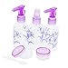 5Pcs Empty Spray Bottles 80ml + Container 20g with Carring Bag for Perfume Liquid Lotion Cream Mask---Purple+Blue