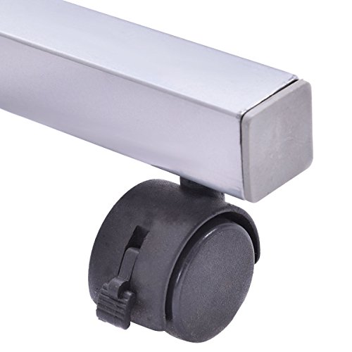 Goplus Laptoptisch höhenverstellbar Rolltisch Betttisch Notebooktisch Beistelltisch Pflege mit Bremsen - 7