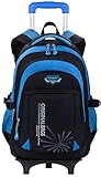 trolley schulranzen topmodel ★Zweifach verwendbar: Mit abnehmbarer deichsel und verstellbaren schultergurten kann dieser kinder Trolley rucksack als rollender rucksack oder als umhängetasche verwendet werden. Es ist ein perfekter Kindertrolley Jungen, geeignet für Schule, Reisen, Camping, Wandern und vieles mehr