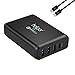 Produktbild USB Typ-C PD 3.0 / QC 3.0 / 2.0, 4-Port 75W USB Ladegerät mit USB-C Stromversorgung, Schnellladung für Razer Blade Stealth , HP X360, Le2 eco phone Samsung A5 und Mehr