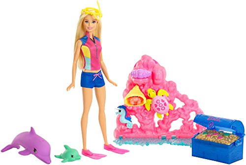 Preisvergleich Produktbild Barbie Mattel FCJ29 - Magie der Delfine Unterwasser-Spielset