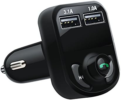 Wireless Bluetooth FM Transmitter, POSUNITECH Bluetooth Wireless MP3 Radio Audio Player Dual USB Car Charger Hands-Free Calling Adapter for iPhone iPad and Samsung