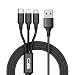 Produktbild Multi USB KabelQGhappy [1.2m] 3 in 1 Lingtning Type C Micro USB 2.0 Kabel Ladekabel Adapter für iPhone 7 7 plus/ 6 6s Plus/iPad/Macbook/Galaxy S8 plus/Lg V20 usw und Mehr Smartphones(Schwarz)