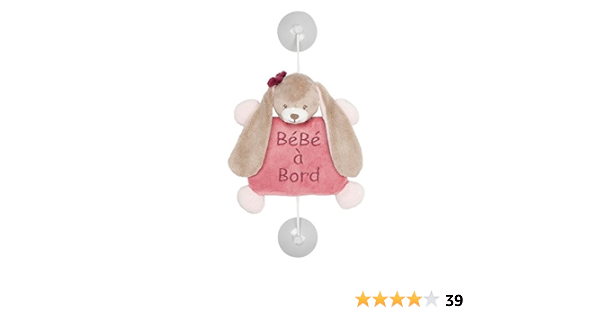 Nattou Signaletique Lapin Nina Bebe A Bord Avec Ventouses Nina Jade Et Lili 38 X 19 X 5 Cm Beige Rose Amazon Fr Bebe Et Puericulture