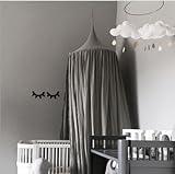 Betthimmel Baldachin aus Baumwolle Leinwand Deko,Bett-Überdachung für Baby-Kind-zelte aus Cotton Canvas,als Mückenschutz Moskitonetz Insekten-Malaria Schutz,Hohe 240cm