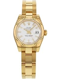 Lady Datejust Automatic White Dial 18k Yellow Gold Watch WSO