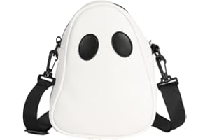 OUMAIFENG Halloween Cute Ghost Purse Decorations, PU Leather Crossbody Bag, Shoulder Bag for Girls, Lovely Ghost Face Purse, Ladies Handbag, Scream Purse