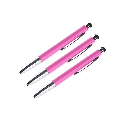 3x, 5x oder 10 Stück Touch Pen Eingabestift Kuli Rubber Touch Pen Stylus für alle Touchscreen Smartphone und Tablet PC Samsung, Galaxy, HTC One, Sony, Xperia, Apple iPhone, Apple iPad, LG