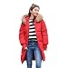 Produktbild Lang Daunenjacke Damen Briskorry Frauen Winter Warme Kunstpelz Daunenmantel Übergangsjacke Mit Kapuze Verdickung Schlank Lang Lammy Jacke Mantel