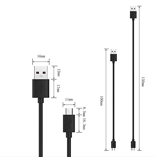 NIUBEE Micro USB Kabel Pack-2 Power Line 1M+1.5M Perfektes Ladekabel für Rugged handy OutDoor Android Phone - 3
