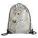 Produktbild DANCENLI Fashion Gym White Horse Head Face Portrait Winter Equestrian Purity Power Grace Symbol Drawstring Gym Sack Sport Bag for Men and Women