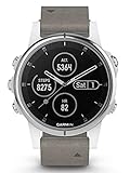 fēnix 5S Plus Garmin fēnix 5S Plus Zafiro, Blanco con Correa de Ante Gris