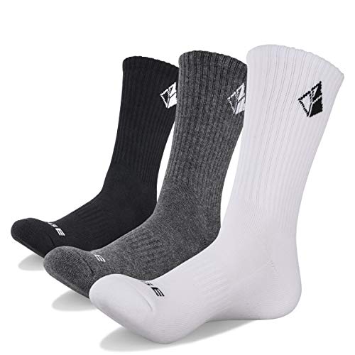 Xyemao - Calcetines de deporte - para hombre White/Grey/Black XX-Large