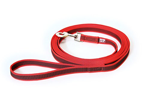 Color & Gray Super-Grip Leash with Handle, 20 mm x 5 m, Red-Gray