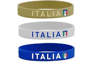 GIEMME FIGC ITALIA BRACCIALETTI IN GOMMA UFFICIALI NAZIONALE ITALIANA - FIGC ITALIA OFFICIAL BRACELETS IN RUBBER