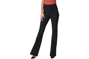 MCA Pantaloni Donna a Zampa a Campana Svasati – Modello Aderente Elasticizzato – Vita Alta Made in Italy Casual