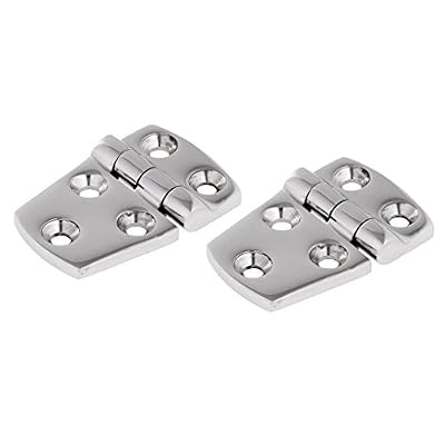 MagiDeal 1 Paire Robuste Poli Charnière de Porte Latérale Courte en 316 Inox Qualité Marine Pour Bateaux Caravanes Camping-car