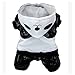 Produktbild zunea Panda winddicht Pet Coat mit Kapuze für kleine Hunde/Welpen Jumpsuit Trench Jacke Warm Hund Halloween Kostüm Kleidung