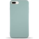KZY Contact Velvet Launch Silicone Case Inside Compatible with Cover Compatible with Apple iPhone 8 Plus - Turquoise