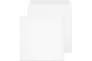 Blake Everyday | enveloppe (16.5 x 16.5cm) | lot de 500 unités | 100 GSM | enveloppes blanches à bande protectrice | certifié PEFC et écologique | enveloppe mariage | enveloppes carrées | Modèl 0165PS