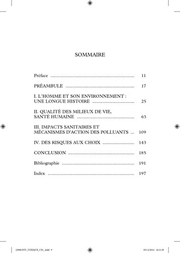 Livres Couvertures de Toxique Santé et environnement : de l'alerte à la décision