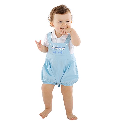 Bebone Baby Boys Summer Outfits (Light Blue,6-9M)