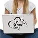 Produktbild Liebe Herz Symbol Computer Aufkleber Vinyl Selbstklebende Wasserdichte Laptop Aufkleber Niedlich Designed Notebook Aufkleber