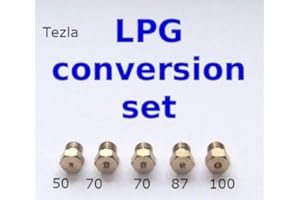 TEZLA Kit de conversion GPL à 5 brûleurs pour plaque de cuisson au gaz - Buses et injecteurs de propane M6