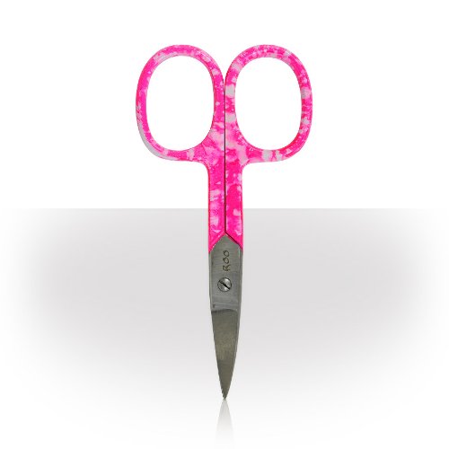 Nail Scissors Professional Technician Stainless Marble Pink Manicure Curved Scissors