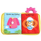 NuoEn Tuchbuch für Baby ， Ultra Soft Touch & Feel, 3D-Buch-Kleinkind-Bücher, aufklärend, Fertigkeiten erkennen, niedliches Buch-Kleinkind-Beschäftigtes Buch