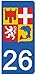 Produktbild DECO-IDEES Aufkleber für Nummernschild, 26 Drôme – Auvergne Rhône-Alpes