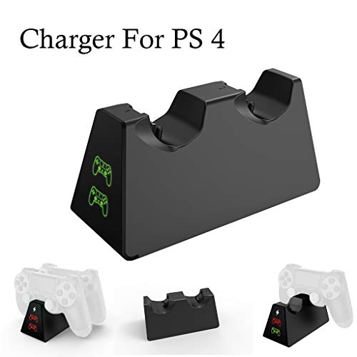 Preisvergleich Produktbild Wireless-Controller-Ladegerät, Webla-Ladegerät-Controller Dual-Usb-Schnellladestationsanzeige Für Ps4 / Ps4 Pro / Slim, Abs