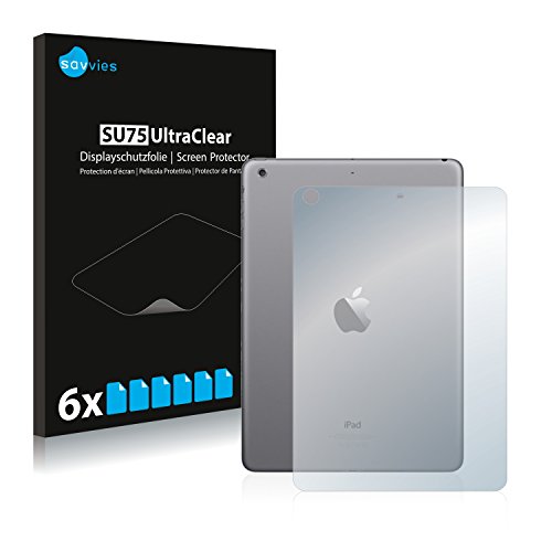 6x Savvies Displayschutzfolie für Apple iPad Mini 2 (Rückseite) Folie Schutzfolie Displayfolie - Klar