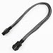 Produktbild Nanoxia 900600019 4-Pin P4 Verlängerungskabel, 30 cm, Carbonfarbener Einzelsleeve