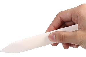 RAGUSO Bone Tool Bone Durevole Pratico strumento artigianale in pelle per piegare i bordi bruniti Levigare la piegatura in 6 x 0 , 8 x 0 , 2 pollici