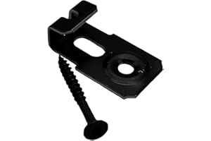 FRÜH SCHNELLBAUTECHNIK Starter-End Clips für WPC/BPC Terrassendielen | 6,5 mm | verzinkter Stahl Schwarz | 10 Stück | inkl. Schrauben