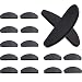 Produktbild 10 Paare Adhesive Nasenpads Anti Rutsch Silikon Brillen Pads für Gläser Sonnenbrille Brille (Schwarz, 1 mm)