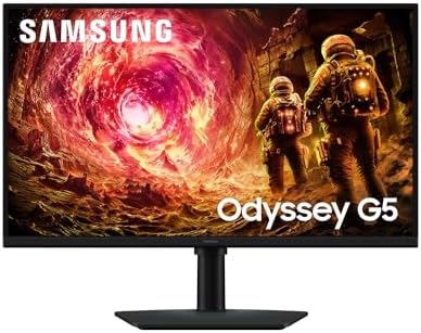 Samsung Monitor Gaming Odyssey G5 (S27FG506EU), Flat, 27", 2560x1440 (QHD), Fast IPS, 180 Hz, 1ms, Compatibilità G-Sync, HDMI, Display Port, Ingresso Audio, HAS, Pivot