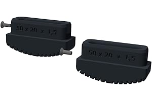 DRUCK SOLUTIONS 2x Leiterfüsse Ersatzfüße Set Für Leiter Innenschuhe In Vielen Größen Bzw. Holmabmessungen Erhältlich Aus TPU inkl. Bohrschraube für Sprossen- und Stufenleitern Außenmaße 50x20 Innenmaße 47x17 (50x20)