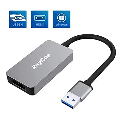 Elecjoy Adaptateur USB vers HDMI, USB 3.0 vers HDMI, Convertisseur Adaptateur vidéo HD 1080p pour HDTV TV Adaptateur Audio vidéo pour Windows 7/8/10 PC