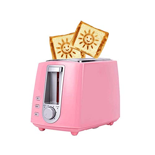 RENXR Grille-Pain à 2 tranches, Toasters en Acier Inoxydable Beau modèle Smiley avec Annuler Fonction décongeler Extra Large Fente Compact pour Pain Gaufres