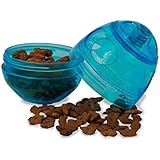 PetSafe Snackball, Funkitty Egg-Cersizer Futterball für Katzen und Kätzchen, Katzenspielzeug blau, gegen Übergewicht, interaktiv für mehr Fitness, für Trockenfutter und Leckerlies, spülmaschinenfest