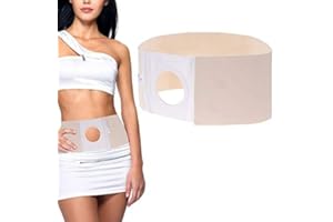 BRRNOO Ostomy Belt,3 Sizes Adjustable Elastic Breathable Abdomen Ostomy Hernia Support Belt With Magic Pad (L)